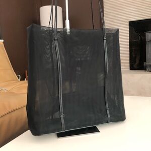 PRADA Black Mesh Tote Bag with pouch